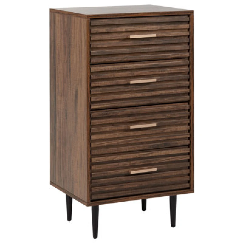 Image of Beliani 4 Drawer Chest Keith Dark Brown