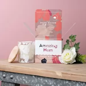 image of Amazing Mum 200g Candle Rose Water & Ivy