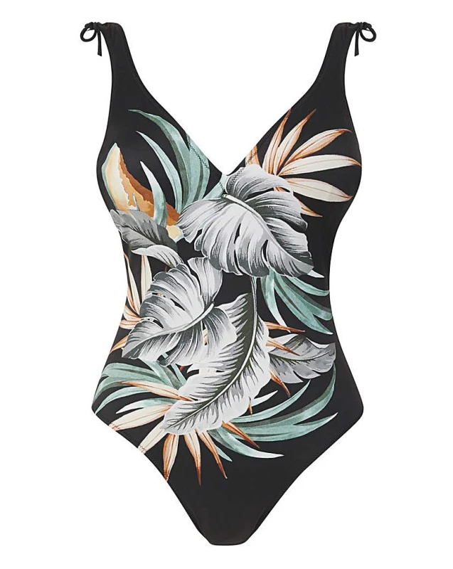 Image of Fantasie Fantasie Bamboo Grove Swimsuit JET - Fantasie - Size: 32D JET Female 32D BB82701