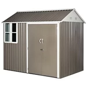 image of OutSunny Garden Shed Storage Outdoors Water proof Grey, White 1710 mm x 2590 mm x 2230 mm