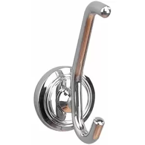 image of Oslo Double Robe Hook - 115mm High - Chrome - 8012C - Chrome - Miller