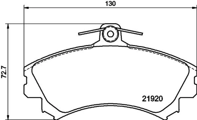 Image of HELLA Brake pad set HELLA 8DB 355 006-701