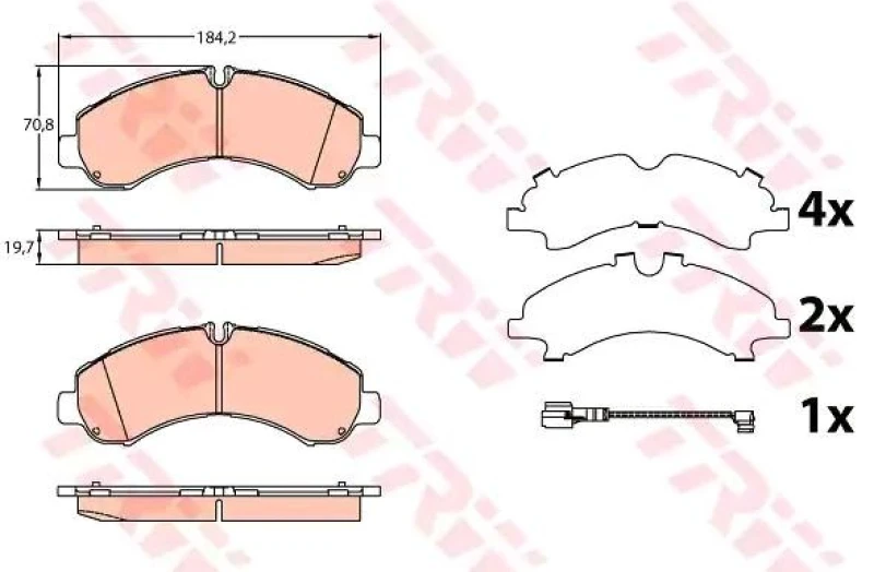 Image of Brake pad set TRW GDB3645