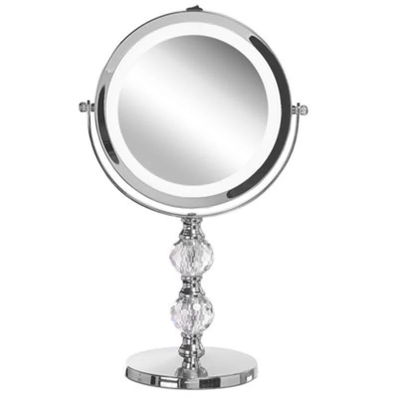 Image of Beliani Makeup Mirror LED Claira Silver