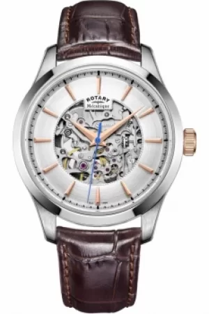 Image of Mens Rotary Mecanique Skeleton Automatic Watch GS05032/06