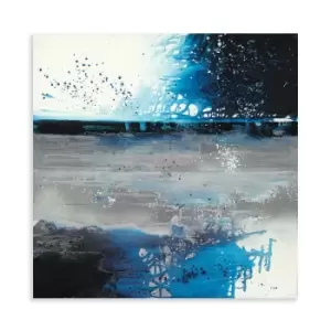 Image of The Art Group Soozy Barker Ice Blue Canvas / 85x85cm