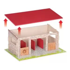 Image of Papo Horses and Ponies Horse Boxes Toy Playset, 3 Years or Above,...