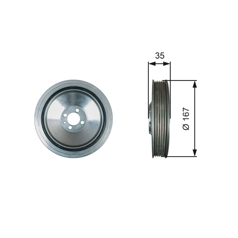 Image of GATES Crankshaft pulley GATES TVD1135