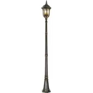 Image of Loops - Outdoor IP44 4 Bulb Full Lamp Post Walnut LED E14 60W Bulb Outside External