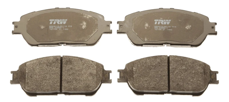 Image of TRW GDB3612 Brake pad set not prepared for wear warning indicator Brake Pad Set,disc brake (402)