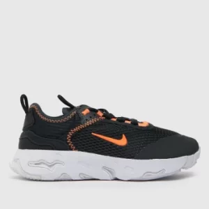 Image of Nike Dark Grey React Live Boys Junior Trainers