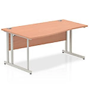 image of Impulse Cantilever 1600 Left Hand Wave Desk Beech