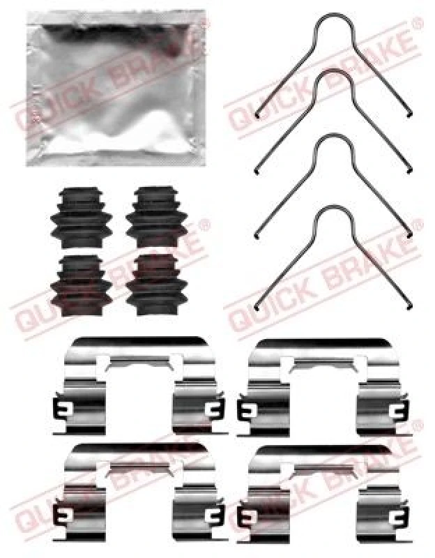 Image of QUICK BRAKE Brake pad fitting kit QUICK BRAKE 109-0105