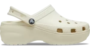 image of Crocs Classic Platform Clogs Women Bone 3