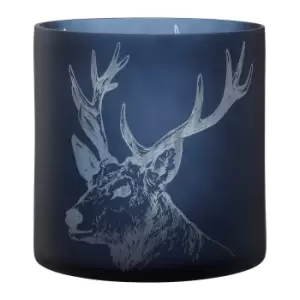 image of Medium Blue Stag Candle Holder