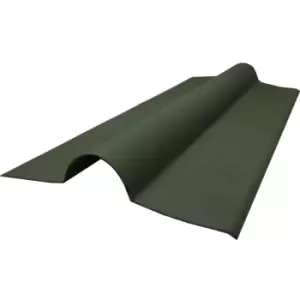 image of Corrugated Bitumen Sheet Ridge Tile - Green - 1m