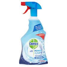 Image of Dettol Power and Pure Bathroom Spray 1L
