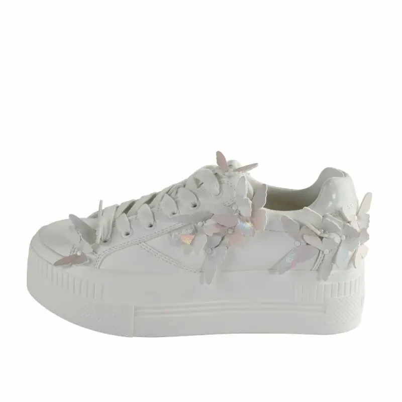 Image of Buffalo Womens Trainers Buffalo Paired Butterfly Blanc Female 38