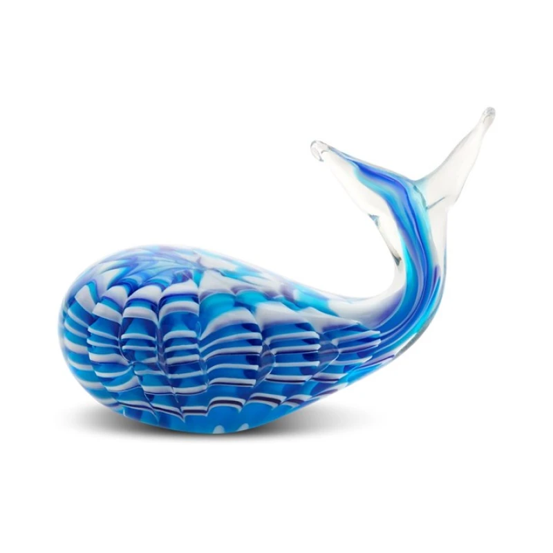 Image of Objets d'Art Glass Figurine - Blue Whale Multi unisex