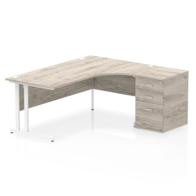 Image of Dynamic Office Solutions Impulse 1800mm Cantilever Right Crescent Desk Workstation I004138