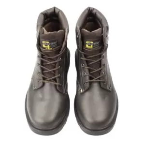 Image of Grafters Mens Apprentice 6 Eye Safety Toe Cap Boots (11 UK) (Brown)