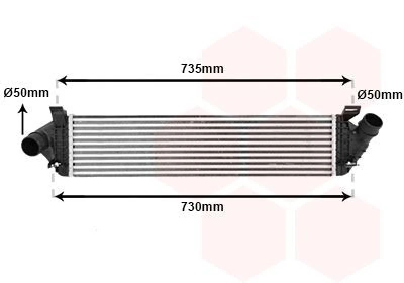 Image of VAN WEZEL Intercooler VAN WEZEL 59004134