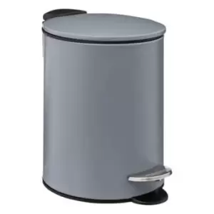 image of 3 Litre Soft Touch Bathroom Bin Grey