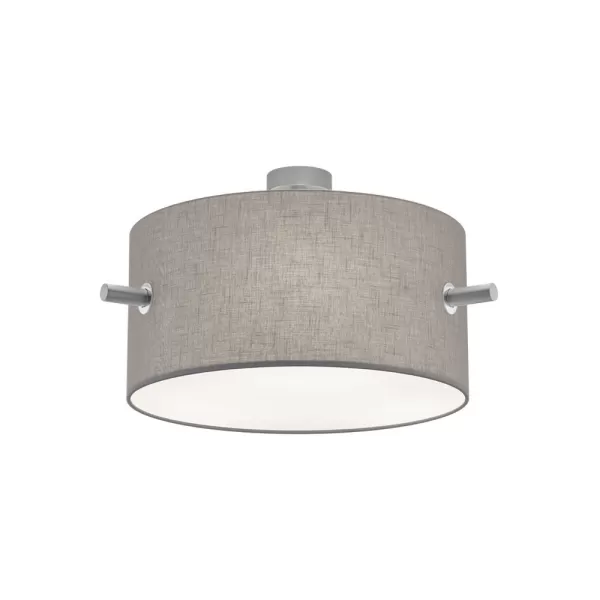 Image of Camden Modern 3 Light Cylindrical Ceiling Light Nickel Matt
