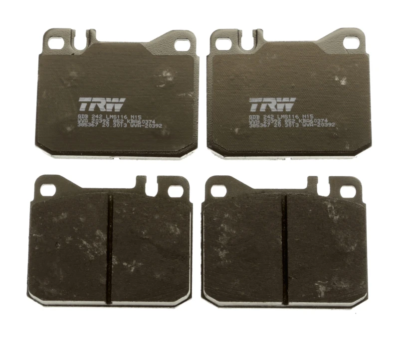 Image of TRW GDB242 Brake pad set prepared for wear warning indicator Brake Pad Set,disc brake (402)