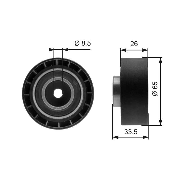 Image of GATES Tensioner pulley GATES T39057