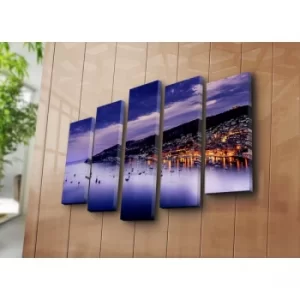 Image of 5NATPAT-16 Multicolor Decorative Canvas Painting (5 Pieces)