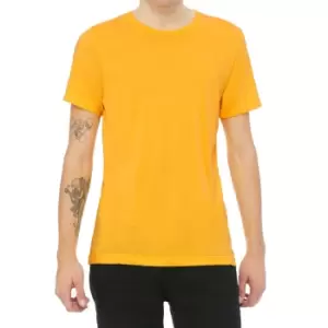 image of Canvas Mens Triblend Crew Neck Plain Short Sleeve T-Shirt (S) (Yellow Gold Triblend)