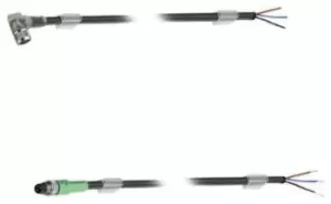 image of Phoenix Contact Sac-3P- 5,0-Pur/m 8Fr-2L Sensor Cable, 3Pos, M8 R/a Socket, 5M