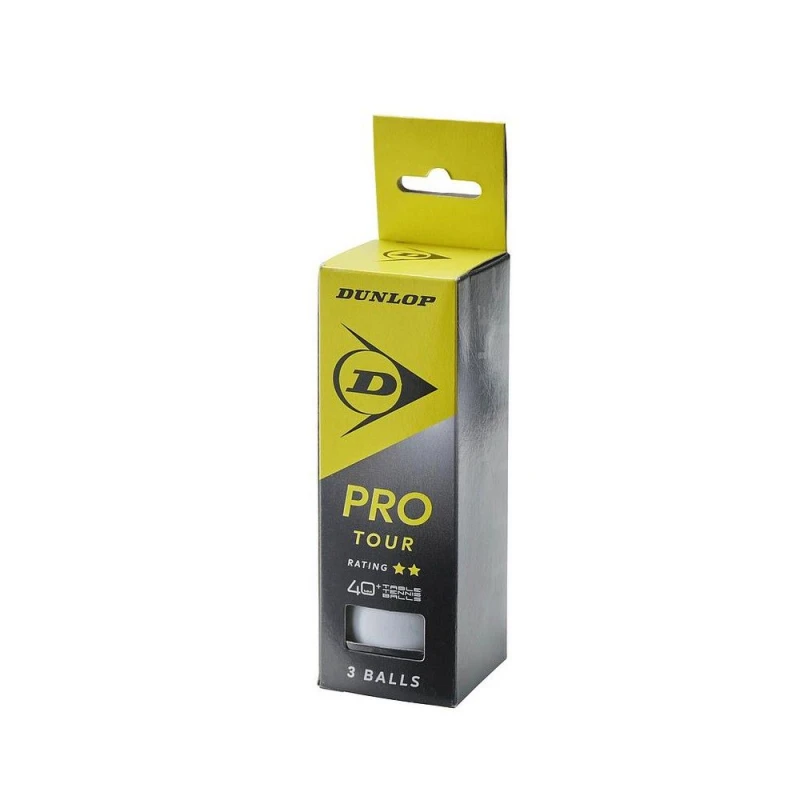 Image of Dunlop 40 Pro Tour Table Tennis Balls (Pack of 3) White unisex
