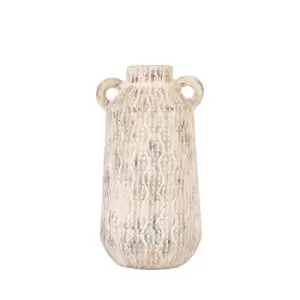 Image of Edith Vase Earthy White 30cm Off-White