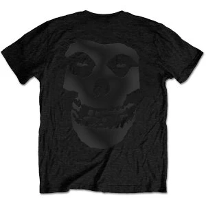 image of Misfits - Tonal Fiend Skull Unisex Large T-Shirt - Black