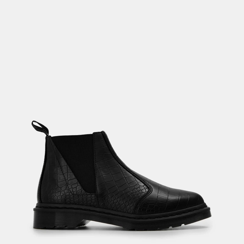 Image of Dr Martens Womens Bianca Leather Chelsea Boots Black Croco female 7 (41)