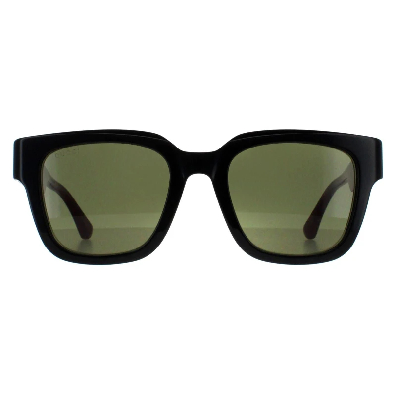 Image of Gucci Gucci Men Square Black with Green and Red Green GG1670SK Black One Size Male 889652502960