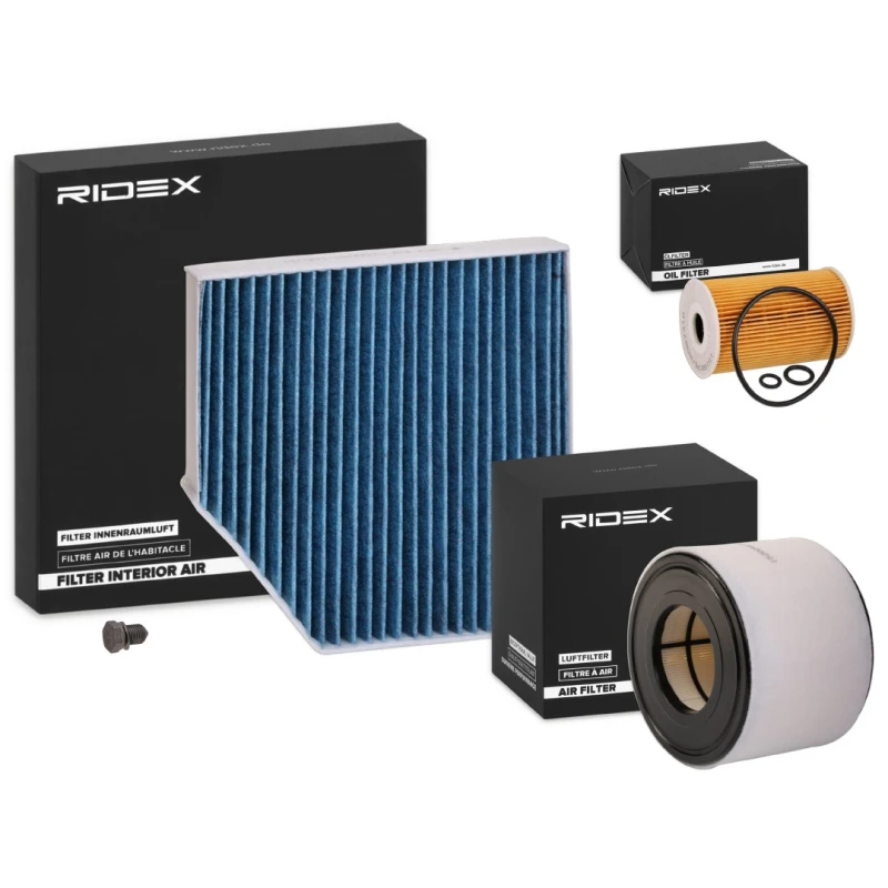 Image of RIDEX 4055F20888 Filter Set with gaskets/seals, with seal ring Filter Set (4055)