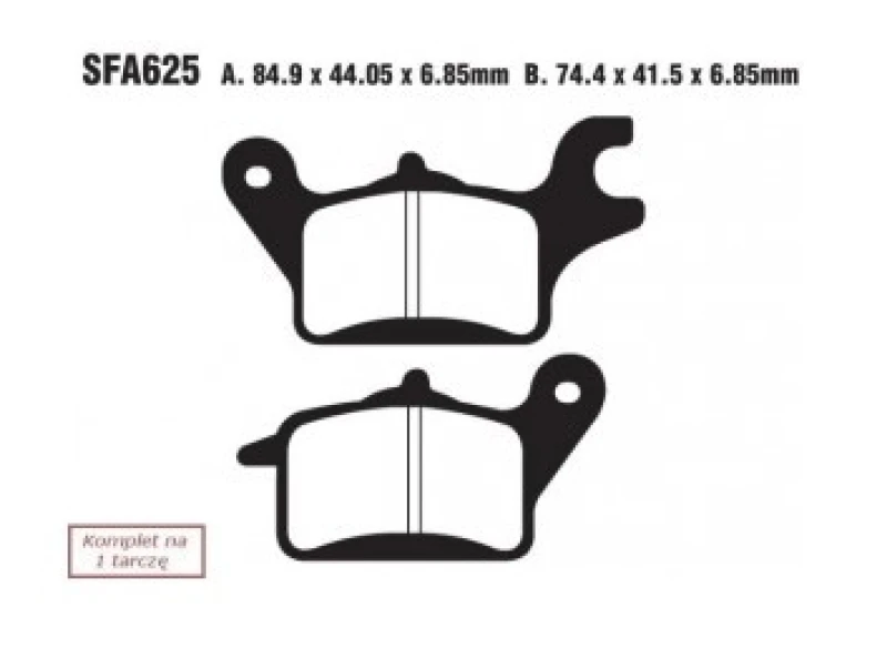 Image of EBC Brakes SFA625 Brake pad set Brake Pad Set,disc brake (402)
