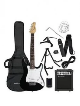 image of Rocket 3/4 Size Electric Guitar In Black With Free Online Music Lessons