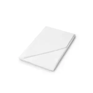 Image of Peacock Blue Hotel 220 Thread Count Plain Dye Double Flat Sheet, White