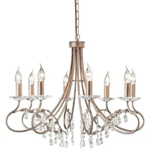 Image of 8 Light Chandelier Silver, Gold Finish, E14