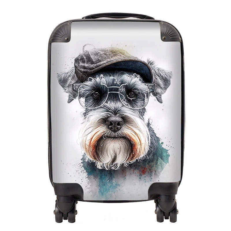 Image of Warren Reed Designer Miniature Schnauzer Dog Splashart Suitcase - Small