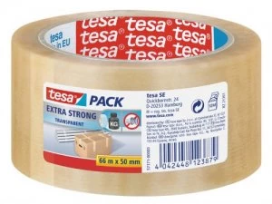 image of tesa Extra Strong PVC Tape 50mmx66m Transparent 57171 PK6