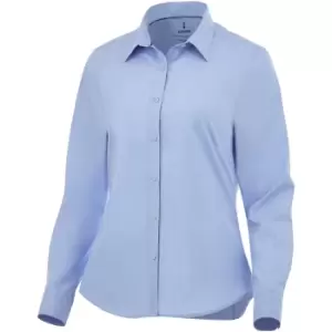 image of Elevate Womens/Ladies Hamell Long Sleeve Shirt (L) (Light Blue)