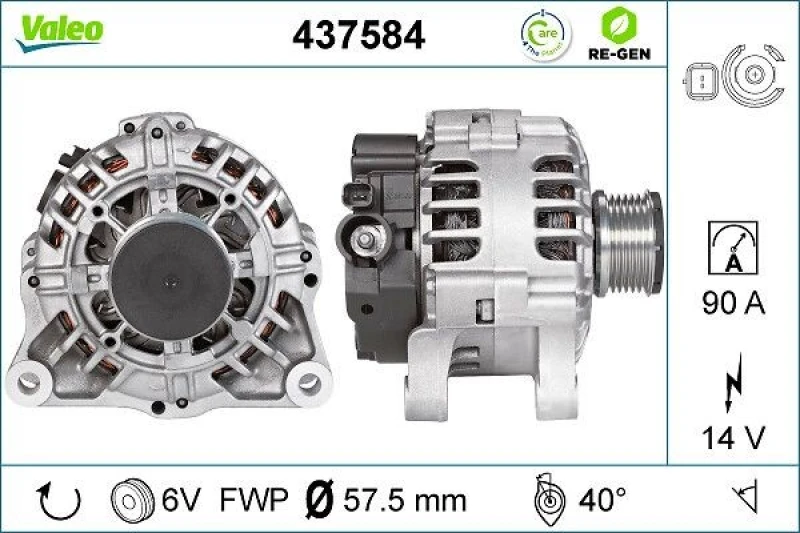 Image of Alternator VALEO 437584