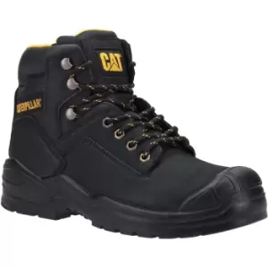 Image of Caterpillar Mens Striver Mid S3 Leather Safety Boots (11 UK) (Black)