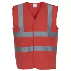 image of Yoko Mens High-Vis Waistcoat (L) (Red)