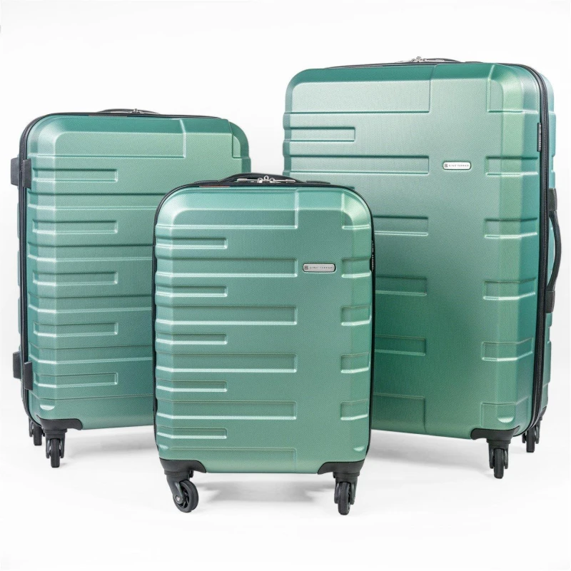 Image of Gino Ferrari Lightweight Suitcase Hard Shell Luggage on Wheels Green unisex Medium